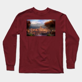 village on the mountainside Long Sleeve T-Shirt